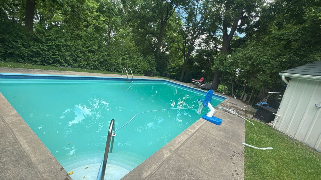 Rectangle Inground Pool After Vacuum