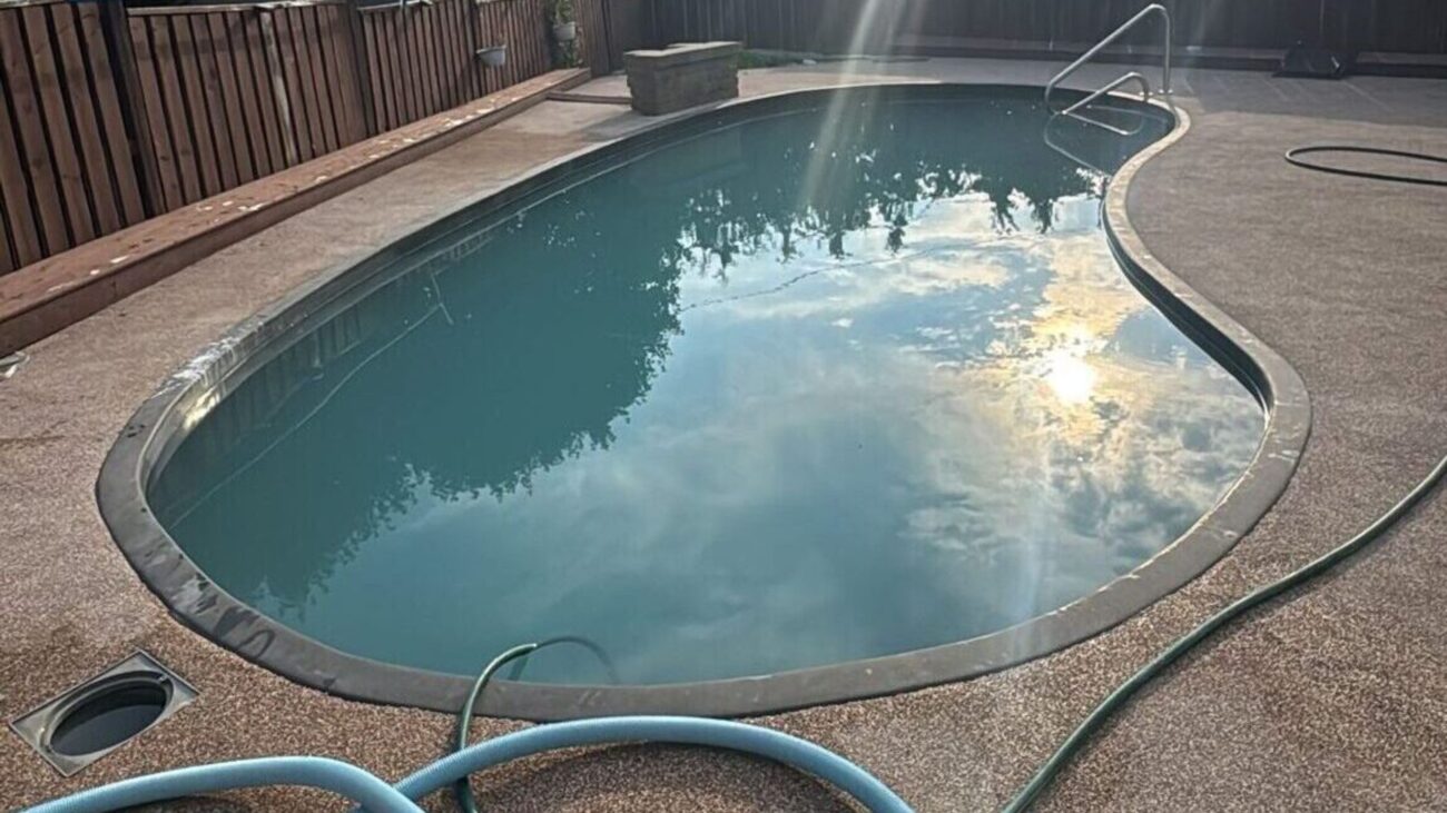 Kidney Inground Pool Before