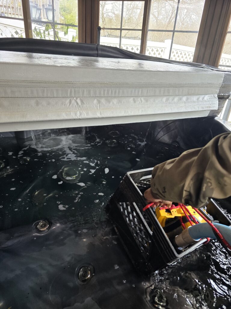Hot Tub Before Cleaning