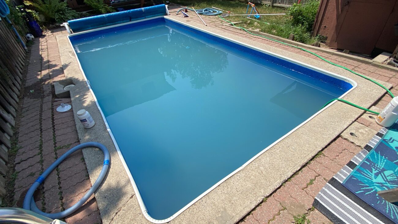 Rectangle Inground Pool Before